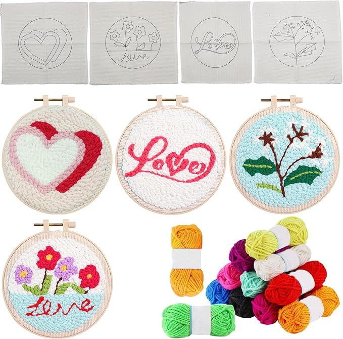 Allazone 4 PCS Punch Needle Kit, Embroidery Kit - Image 9