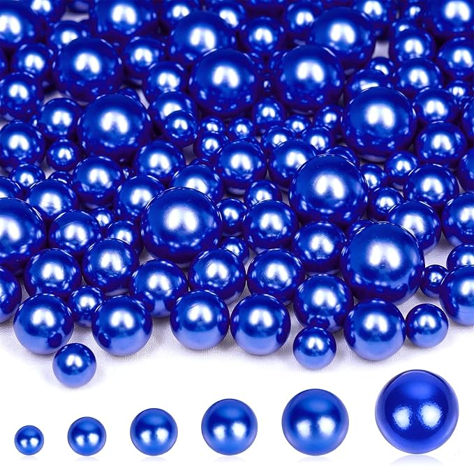 2000PCS Pearls for Crafting, RoyalBlue No Hole Beads for Centerpieces Vases by Unknown