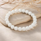 48pcs Natural Matte White Agate Gemstone Beads，8mm Frosted Round Loose Stone - Image 3