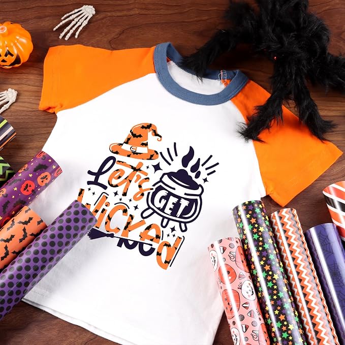 Tintnut Halloween Pumpkin Bat HTV Vinyl, stretch washable, works - Image 4