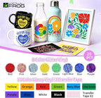 VINYL FROG Glitter Permanent Vinyl Bundle 20 Pack Glossy Holographic Adhesive - Image 2