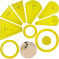 10Pcs Acrylic Quilting Template Ruler Set, Premium Sewing Machine Plate & by Unknown