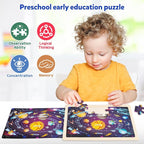 SYNARRY Large US World Earth Solar System Wooden Puzzles - Image 6
