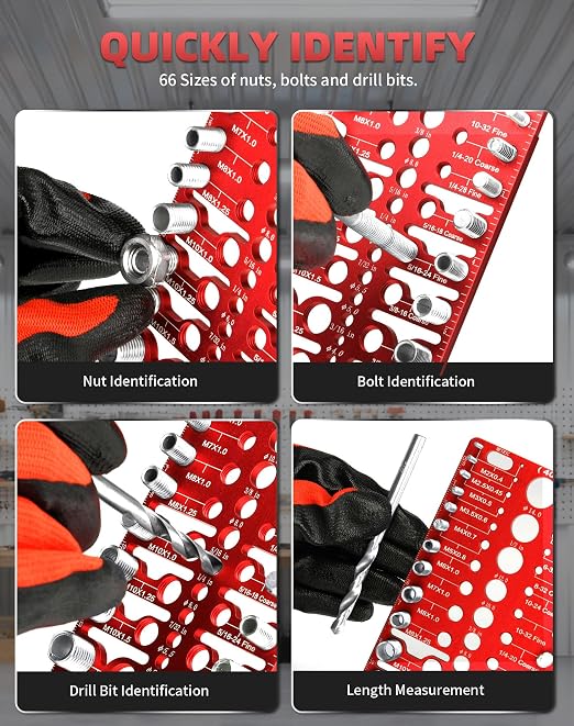 66 Thread Checker, VEXTHYX 22 standard/sae & 18 metric nut and bolt thread - Image 2