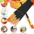 Soucolor Acrylic Paint Brushes Set, Halloween Pumpkin Ceramic Crafts Supplies - Image 3