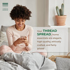 THREAD SPREAD 100% Organic Cotton Percale Flat Sheet Full Size - Image 7
