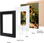 eletecpro 4x6 Vintage Picture Frame, Glass Cover, Horizontal or Vertical - Image 2