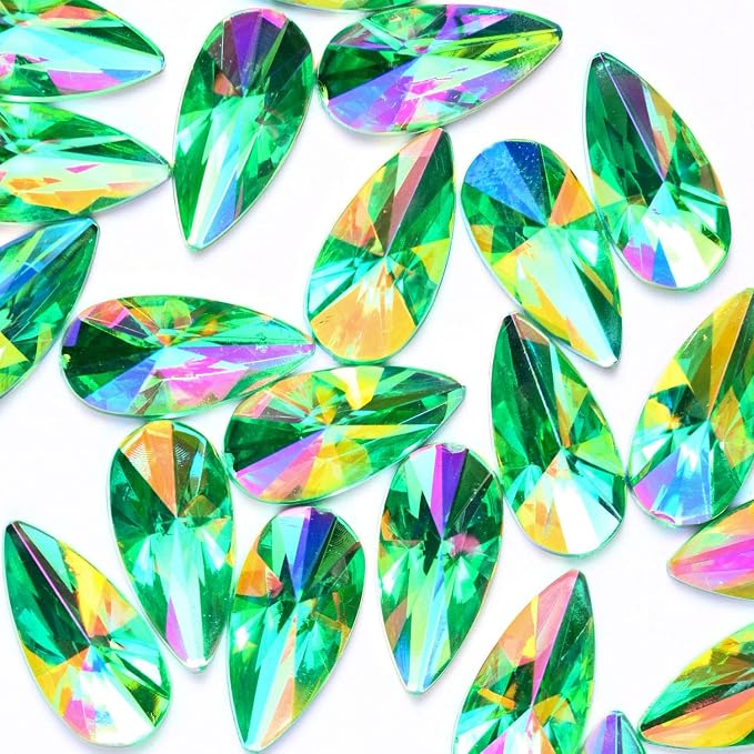 100PCS 18x9mm Large AB Colorful Rhinestones Jewels Gems by Unknown