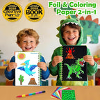 FUNNYB&G Foil Art Craft Kit for Boys 4-10 Years Old: Mess-Free & No-Glue - Image 2