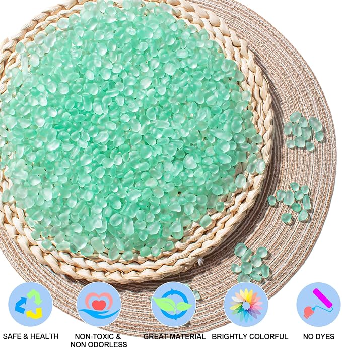 Keedolla 14 Oz Mint Green Sea Glass Stones Frosted Glass Pebbles Gemstones - Image 3