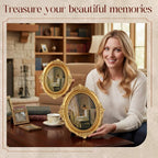Wonderjune 3 Pcs Vintage Picture Frames Antique Set Baroque Ornate Gold Arched - Image 5
