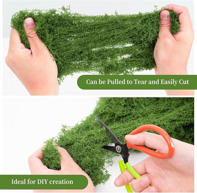 Fake Green Moss for Potted Plants, Artificial Moss for Crafts Indoor, DIY Table - Image 3