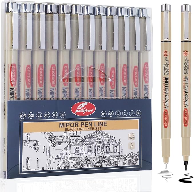 GETHPEN Micro Fineliner Set, Waterproof Archival Ink Fine Line Drawing Pens | by GETHPEN
