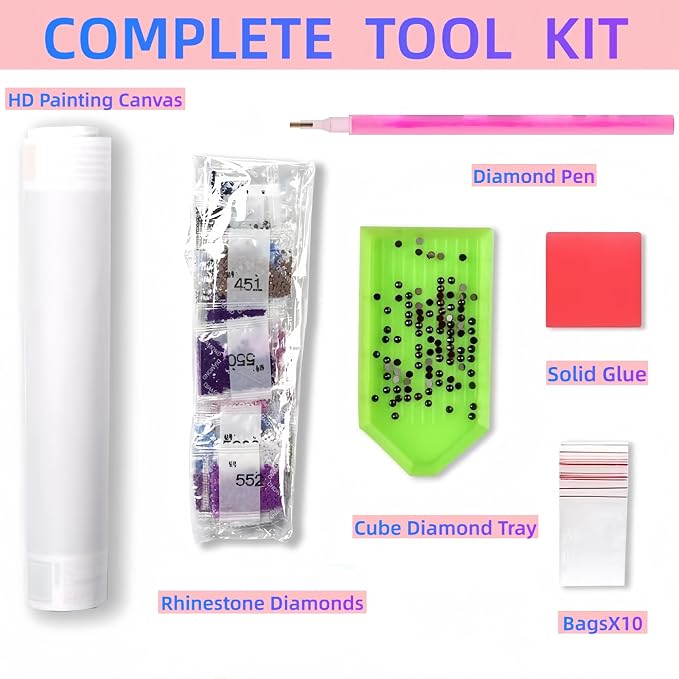 Flowers Diamond Art Kits for Adults, 5D Diamond Painting for Adult Beginners - Image 6