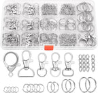 PAXCOO 300PCS Keychain Making Kit, Keychain Craft Supplies Including Key Chain by PAXCOO