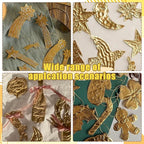 JarThenaAMCS 28Pcs Foil Paper Craft Making Kits Gold Metal Embossing Foil Sheets - Image 7