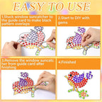 Qyeahkj 6 Pcs Spring Bird Arts Crafts DIY Summer Gem Diamond Suncatcher Crafts - Image 4
