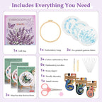 3 Sets Butterfly Flower Embroidery Kit - Image 2