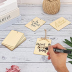 200 PCS Unfinished Wood Pieces – 2.5 x 3.5 inches Rustic Rectangular Wooden - Image 4