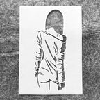 TIAMECH A4 Reusable Shy Dress Girl Stencil - Image 2