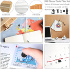 BESARME 200 Pcs Push Pins for Bulletin Board, Thumb Tacks for Cork Board | Black - Image 7