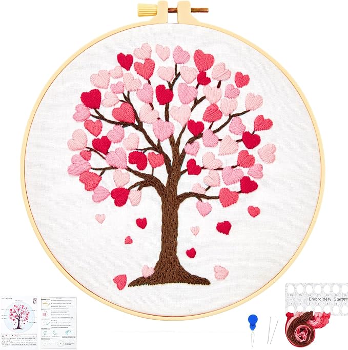 Love Heart Tree Embroidery Kits by Unknown