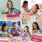 TingingYuli Friendship Bracelet Making Kit, 3-Layer Storage Box, Gift 6-12 | - Image 4