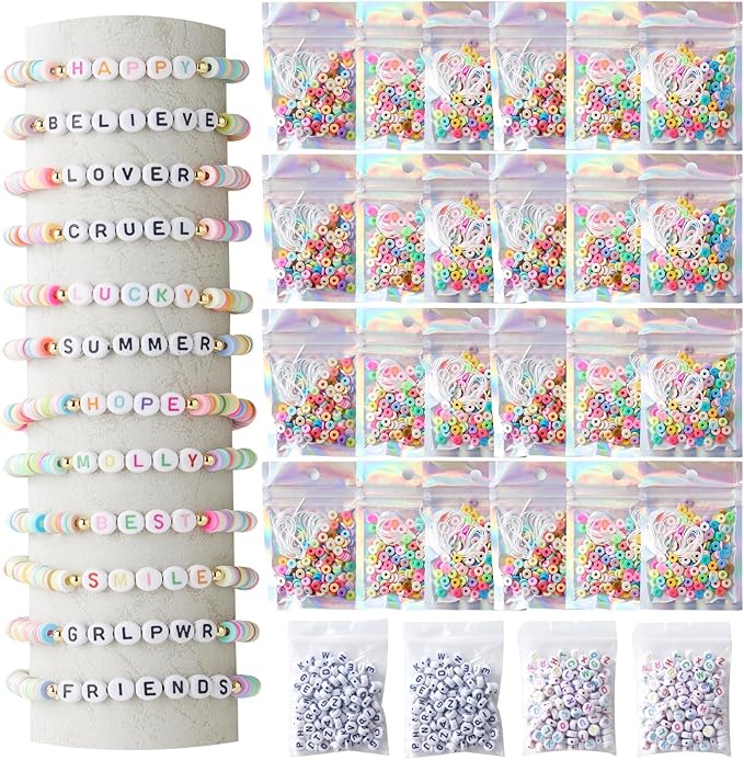 WJXCYGG 24 Set Clay Beads Friendship Bracelet Making Kit Party Favor DIY by Unknown