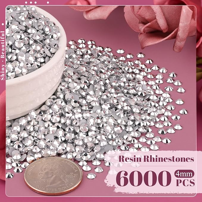6000PCS 4mm Resin Rhinestones Bulk - Image 2