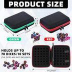 Aoriher 2 Pcs Dice Case with Removable Slotted Tray - Image 2