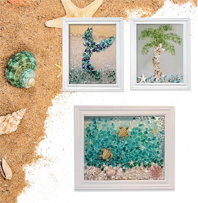 LYJZYXGS Sea Glass Art Kit, DIY Mosaic Arts and Craft Kits Ocean Painting Kit - Image 6