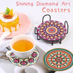 Benjenes 8 PCS Mandala Diamond Art Coasters Kits | Diamond Paintings Coasters - Image 5