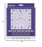 The Quilted Bear Small Quilting Ruler Bundle, 5.5" & 6.5" | 5 Square-Ruler - Image 10