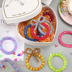 UPINS 1200Pcs Tri Beads, Colored Plastic Kandi Rainbow Triangle Bulk - Image 5