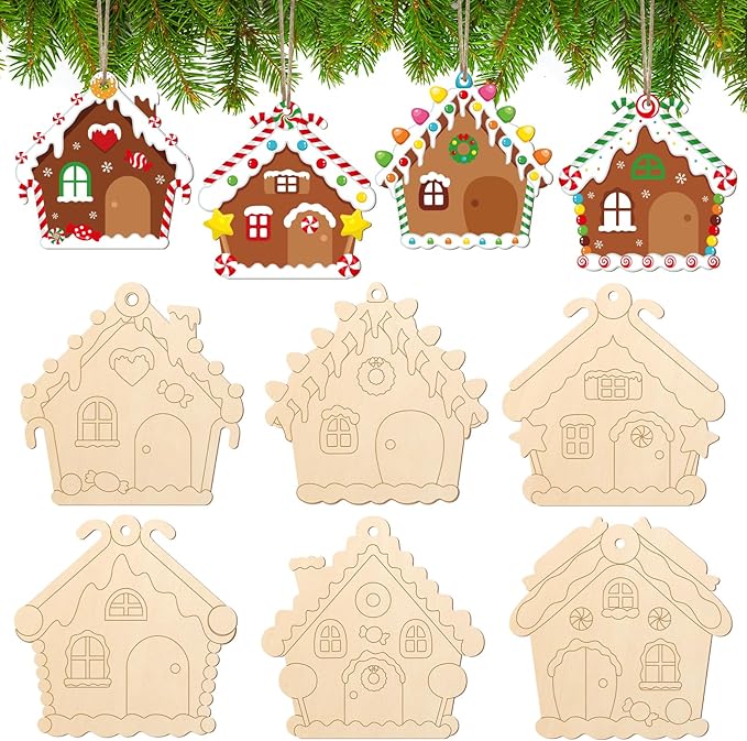 COCHIE Wooden Christmas Ornaments to Paint by COCHIE