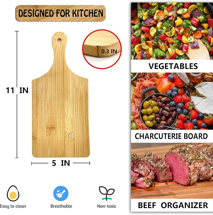 11x5 In Mini Charcuterie Boards, Laser Engraving Cutting Boards Blank, - Image 2