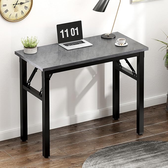 Need Small Folding Computer Desk, 31.5 Inch Writing Table, Sturdy Foldable Desk - Image 2