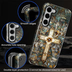 for Samsung Galaxy S23 Plus Case, Christian Cross Stained Glass Pattern Glossy - Image 5
