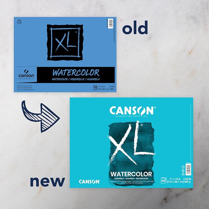 Canson XL Series Watercolor Paper Pad, 30 Sheets/Pad, 1 Pad | White, 140 lb. - Image 2