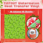 Tintnut Summer Watermelon Heat Transfer Vinyl, easy cut & weed, stretch washable - Image 2