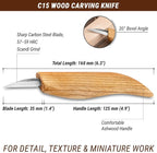 BeaverCraft Wood Carving Detail Knife C15 1.4" Whittling Knife - Image 2