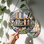 8'' Stained Glass Suncatcher Ornament, Stained Glass Window Hanging, Sun - Image 3