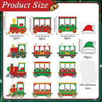 60pcs Christmas Theme Cutouts Xmas Trains Bulletin Board Decoration Set - Image 2