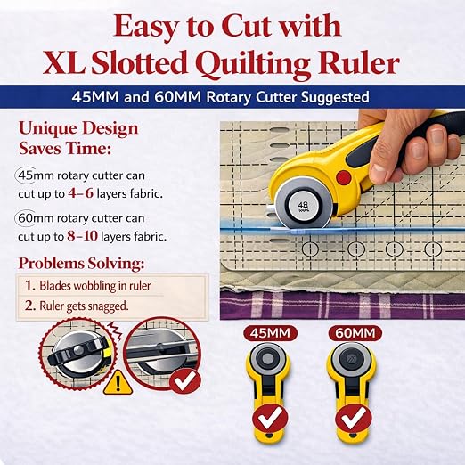 Upgrade 17-3/4 x 22" Slotted Quilting Ruler - Image 2