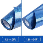 TORC Royal Blue Glitter HTV Heat Transfer Vinyl Roll 12 inch x 20 ft Iron on - Image 4