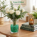 DomeStar 150PCS Fake Ice, Vase Fillers Green Acrylic Fake Diamonds Plastic Gems - Image 3