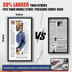 JupDec 11 × 22 Up to 13 × 24 Newspaper Frame, Premium Wood Display Case - Image 3