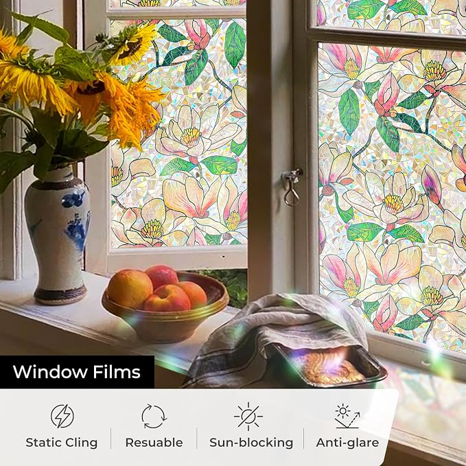 ADD.HERES Window Privacy Film, Stained Glass Decorative Static Cling, Removable - Image 4
