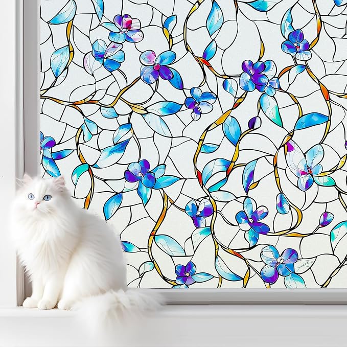 SOMWISE Frosted Glass Window Film, Heat Insulation, UV Block, Anti-Glare by somwise