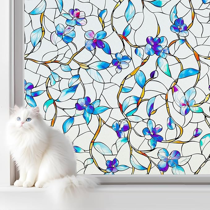 SOMWISE Frosted Glass Window Film, Heat Insulation, UV Block, Anti-Glare by somwise